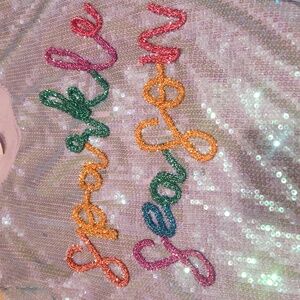 Large QUEEN OF SPARKLES PERIWINKLE SPARKLE SEASON SWEATER